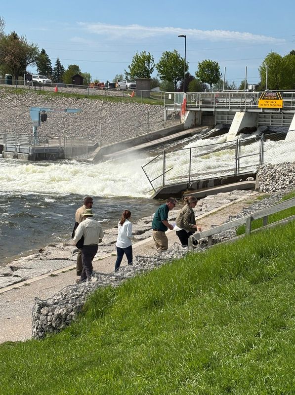 Teams from FEMA and MSP/EMHSD conducted site visits across Michigan, including the Cheboygan Lock and Dam Complex, to document damaged roads, public infrastructure and other municipal damage caused by severe April weather.