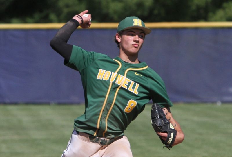 Howell senior Brady Hamilton pitched for the first time this season during a 7-1 loss to Dexter in a regional semifinal baseball game on Wednesday, June 3, 2026 at Hartland High School.