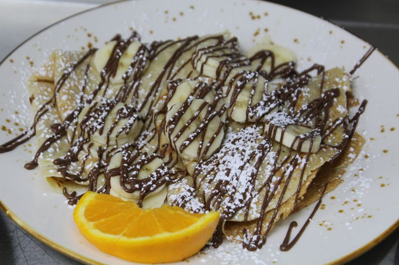 Banana Nutella Crepes at Brunch Berry in Genoa Township