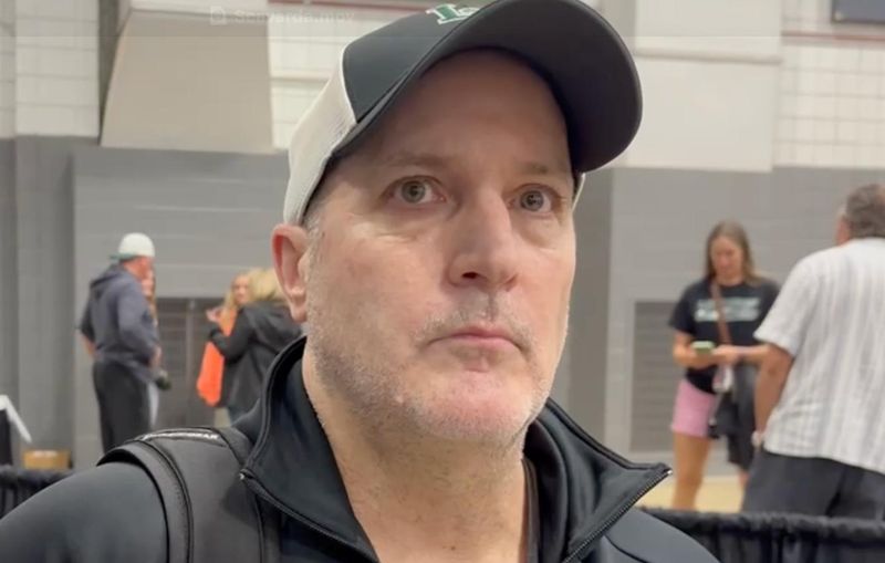 Lake Orion volleyball coach Tony Scavarda