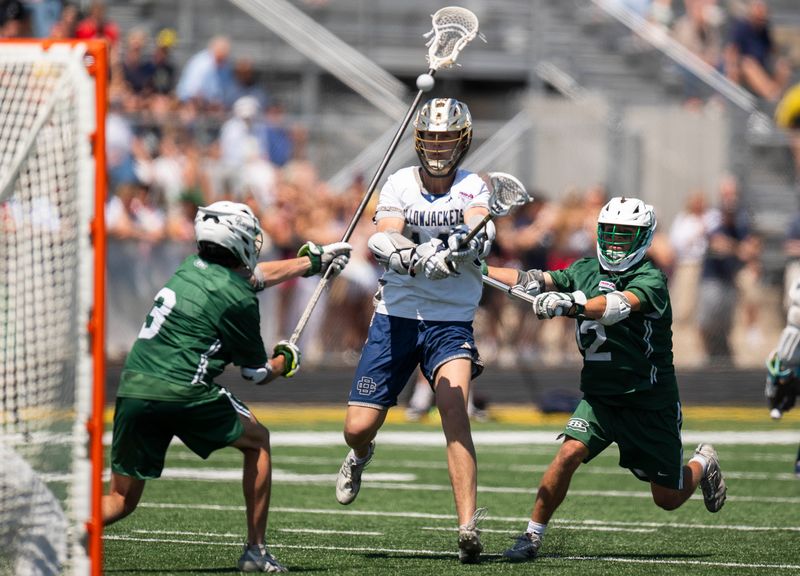 Country Day's Luke Fisher takes a shot on goal and scores during the team's Division 2 state championship victory over Forest Hills Central.