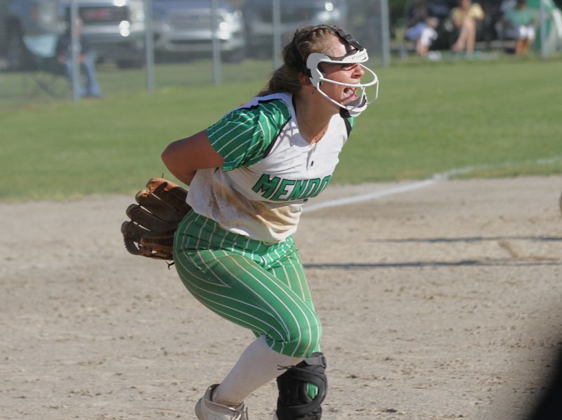Rowan Allen reacts after the final out was recorded in the regional finals on Saturday.