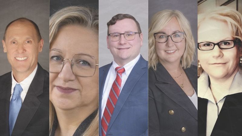 From left to right: Mark Gatesman, Mary Ellen Hayes, Christopher Candela, Andrea Banfield, Kristina Lyke.