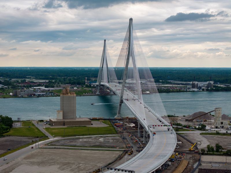 The Gordie Howe International Bridge, Thursday, June 11, 2026, in Detroit.