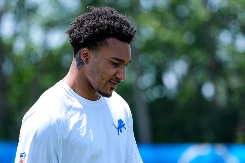 Detroit Lions safety Brian Branch (32) after practice during OTAs at Meijer Performance Center in Allen Park on Thursday, June 11, 2026.