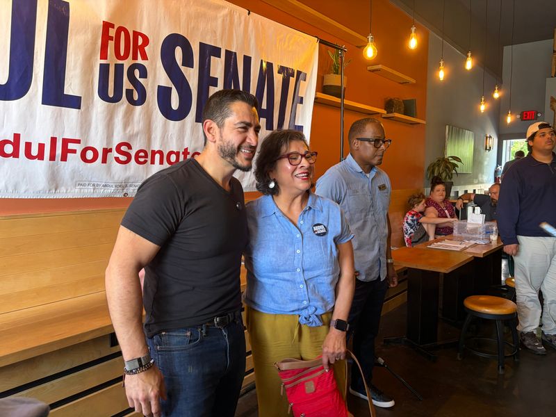 Abdul El-Sayed, candidate for U.S. Senate, visits Holland for a townhall-style meet-and-greet on June 13, 2026.
