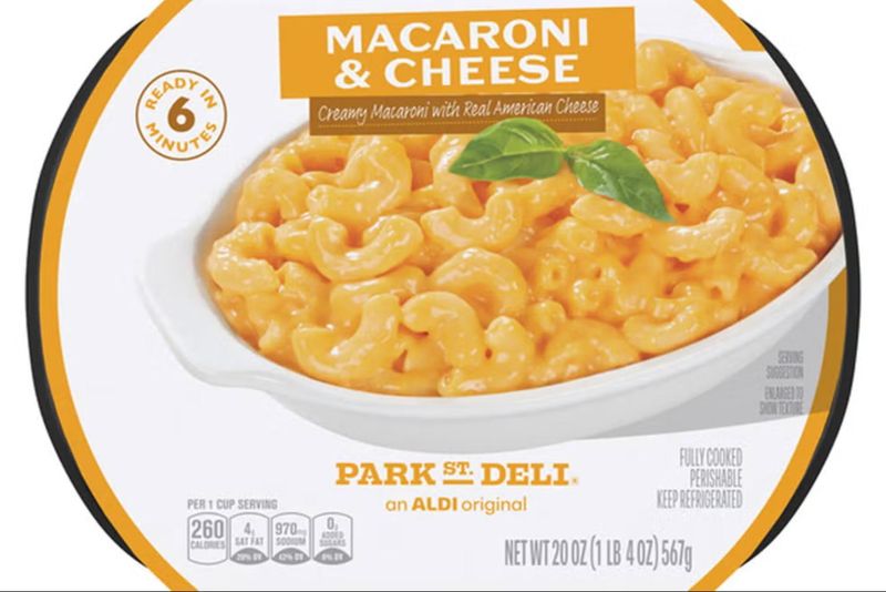 Recalled Park St. Deli Macaroni & Cheese, which was sold at Aldi locations countrywide.
