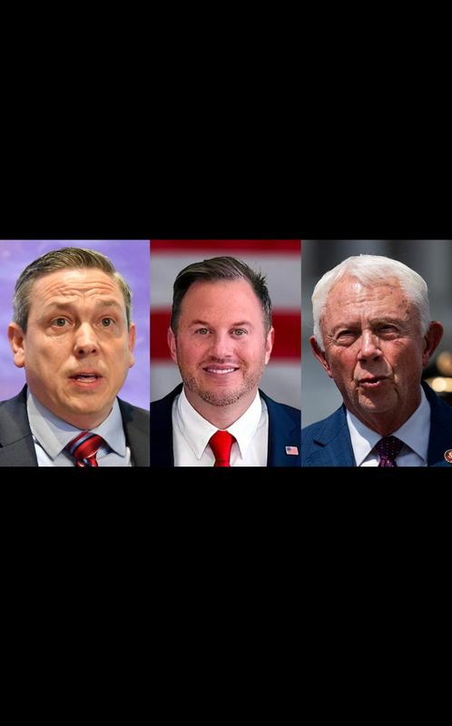 Republican candidates running for the first congressional district, from left, Matthew DenOtter, Justin Michal, Jack Bergman.