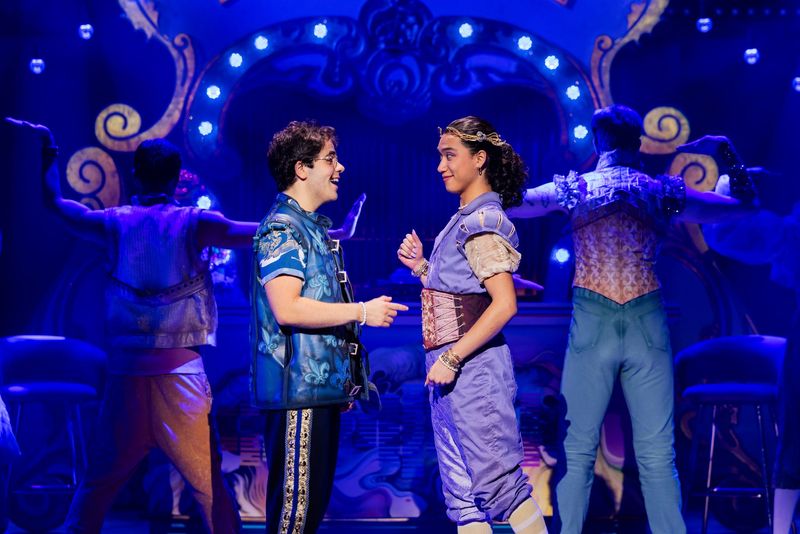 Noah Marlowe and Nico Ochoa in the North American Tour of "& Juliet," which will play at the Wharton Center June 23-28.