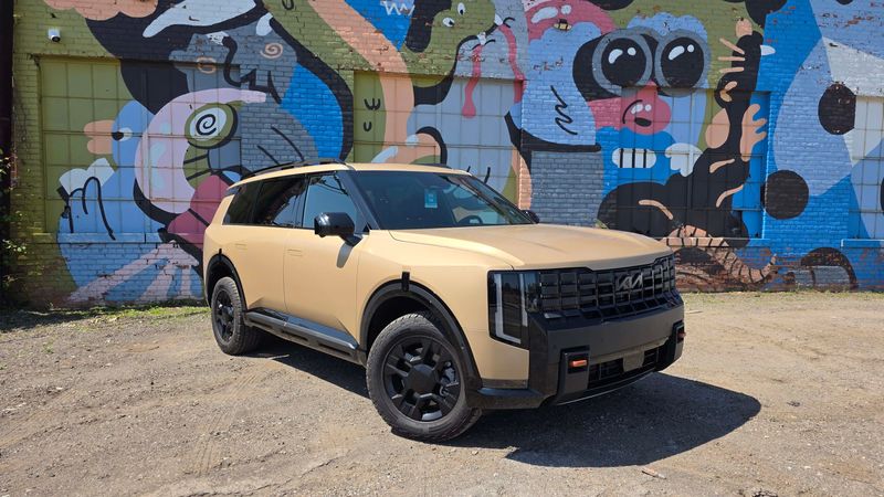 The 2027 Kia Telluride is a stylish, three-row SUV that competes against the Ford Explorer and Honda Pilot.