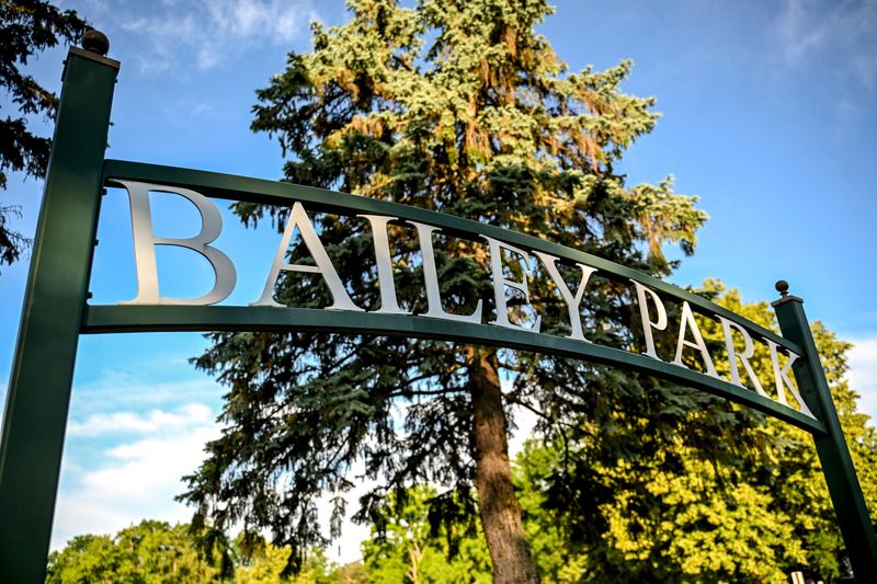 The entrance archway to Bailey Park on Wednesday, June 15, 2026, in East Lansing.
