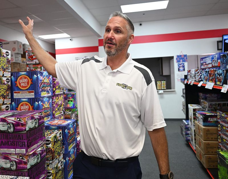 Eric Konopka, co-owner of the Michigan Fireworks Company, says the South Lyon store does nearly two-thirds of its annual business on Independence Day itself.