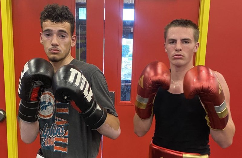Brycen Lee (left) and Ari Hunter, who will begin their senior year at Monroe High School in the fall, will box in two shows in Ireland. Both train under Todd Riggs at the Joe's-ALCC Boxing Club in Monroe.