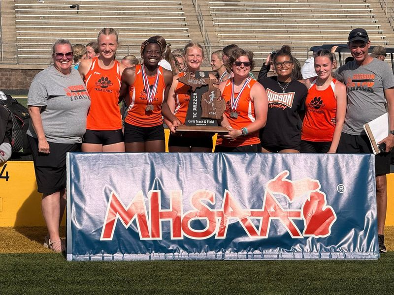 Hudson girls track and field finished one point shy of the D4 state title at the MHSAA finals. They brought home the runner-up state trophy after multiple athletes earned all-state honors.