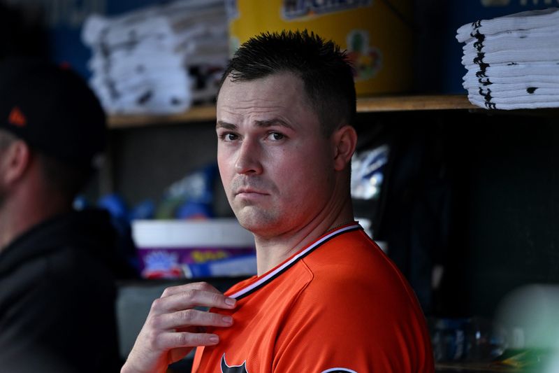 Jun 19, 2026; Detroit, Michigan, USA;  Detroit Tigers starting pitcher Tarik Skubal (29) looks at the scoreboard after the retiring the Chicago White Sox in the fifth inning at Comerica Park. Mandatory Credit: Lon Horwedel-Imagn Images