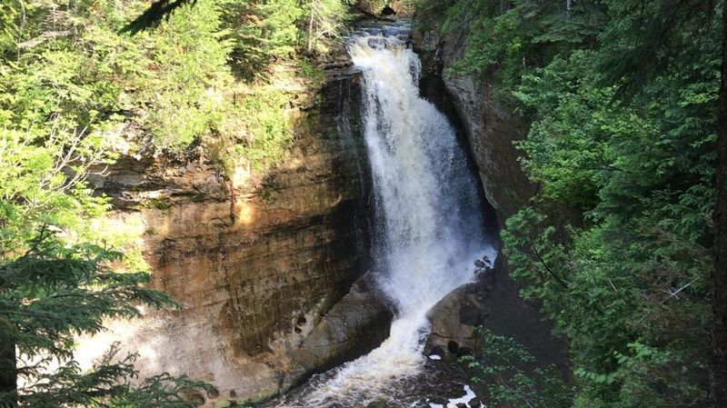 Miner's Falls located in the Pictured Rocks National Lakeshore in Michigan's Upper Peninsula.