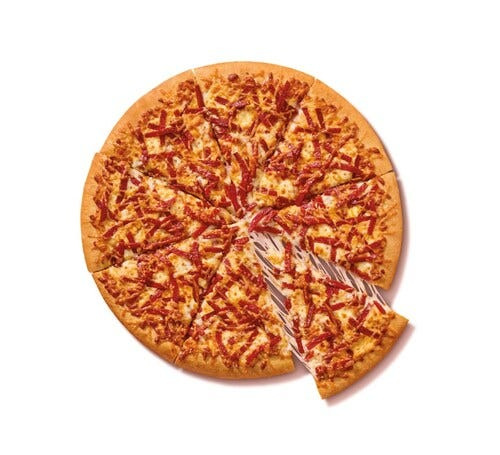 Photo of the new "Webberoni Pizza" released by Little Caesars.