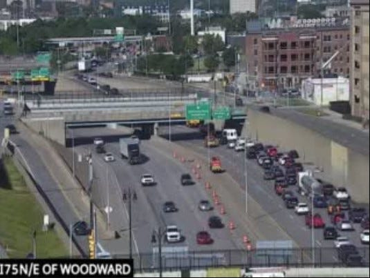 Michigan State Police said they have closed part of southbound I-75 near Rosa Parks Boulevard in Detroit due to an early Tuesday morning crash.