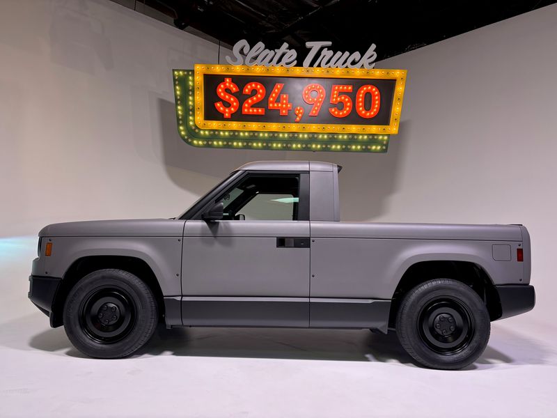 Slate's base price makes it the least expensive pickup and least expensive EV in the United States.