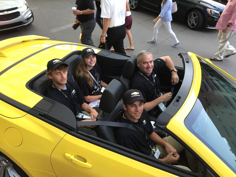 Back seats (L-R): Mitchel Kiefer, Juliana Kiefer; front seats (L-R): Blake Kiefer and Steven Kiefer. Mitchel Kiefer was killed by a distracted driver. His father Steven created the Kiefer Foundation to raise awareness of and prevent distracted driving.