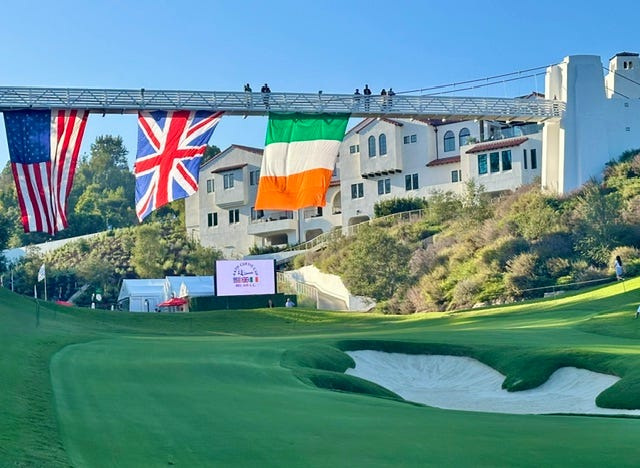 Flags of the represented countries fly, with the Bel-Air clubhouse in the background, at the Curtis Cup in Los Angeles, which ran June 12-14.