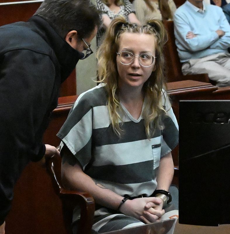 Samantha Booth is brought before 44th District Judge Andrew Kowalski in Royal Oak on Thursday for a preliminary examination in the killing of David Ong, 83.