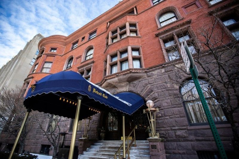 The exterior of the Detroit Club in downtown Detroit is photographed on Friday, Feb. 1, 2019.