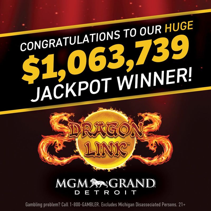 A lucky slots player at MGM Grand Detroit hit a jackpot win of $1,063,739 last week, the casino announced on Friday. MGM Grand Detroit was the first commercial casino in Michigan to introduce the $1 million high-limit progressive jackpot Dragon Link slot machine in July 2024.