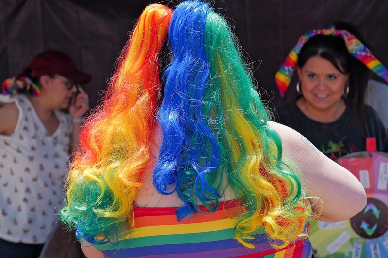 Rainbow colors are everywhere at the Lansing Pride Festival in Lansing's Old Town Saturday, June 27, 2026.