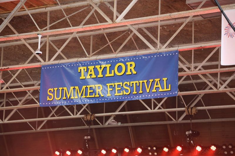 A banner at the Taylor Summer Festival in Taylor, Michigan.