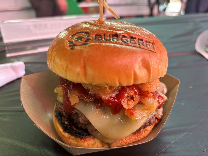 BurgerFi's Rodeo Burger was crowned the winner and "Burger of the Decade" at Sunday's, June 28, Burger Battle Detroit at Eastern Market.