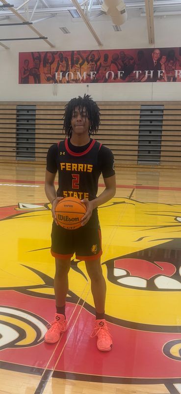 Keandre Burtin suits up for Ferris State
