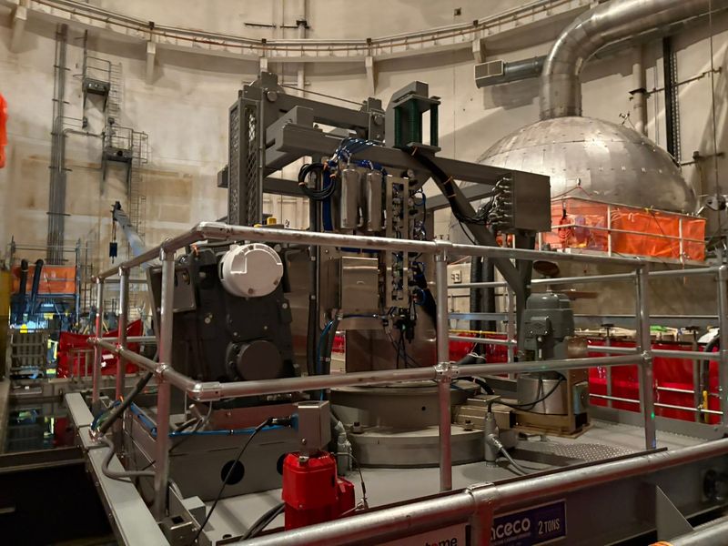 A new fuel handling machine installed at Palisades Nuclear Power Plant in Covert Township.