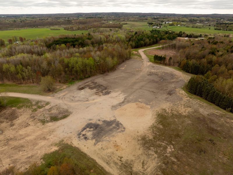 The site of the Gotion battery plant, in Big Rapids, April 30, 2024.  (David Guralnick / The Detroit News)