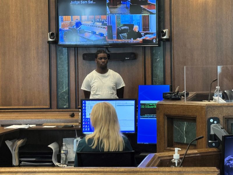 Martinez Long, 19, at his July 7, 2026, arraignment in Dearborn's 19th District Court.