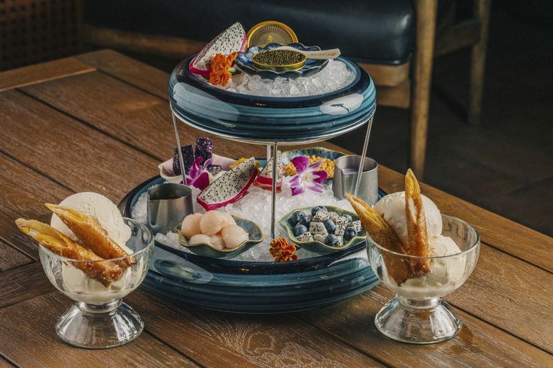 A caviar sundae is served at Sunda New Asian July 13-19.