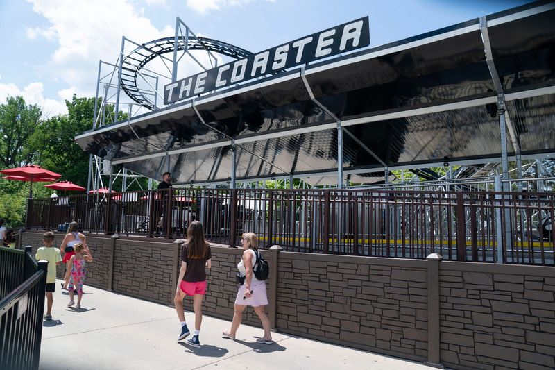 C.J. Barrymore’s amusement center in Clinton Township has reconfigured its roller coaster to be more family friendly.  Park riders give it a try on Tuesday, July 7, 2026.