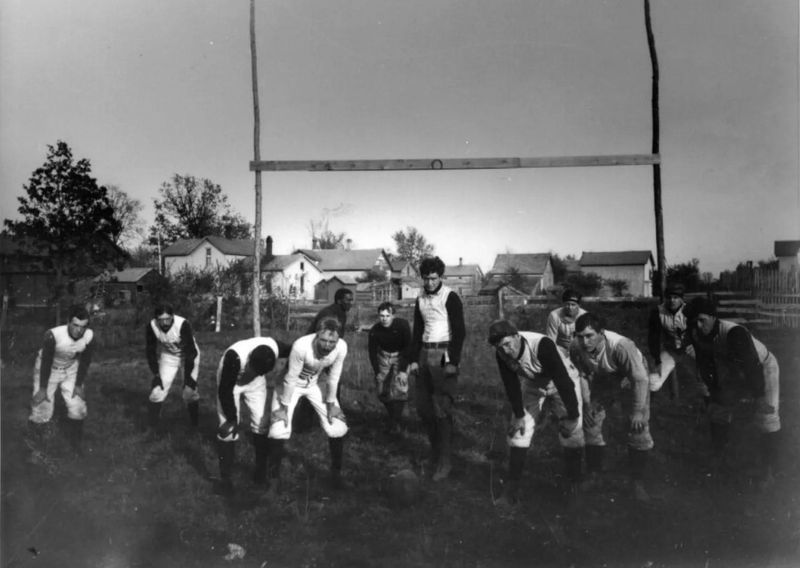 A photo of the first Howell High School football team in 1895.