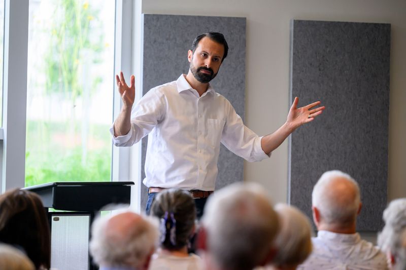 Yousef Rabhi, the grandson of Algerian revolutionaries, is a democratic socialist trying to unseat Ann Arbor's longtime liberal mayor, Chris Taylor, in Tuesday's primary election. He is a current Washtenaw County commissioner and former state representative.