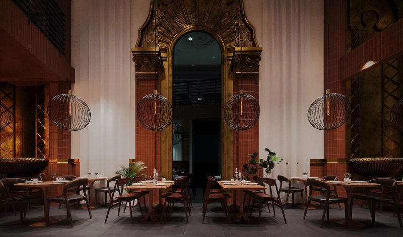A rendering of Aurora Italiana Detroit from Prime Concepts, opening later this year in downtown Detroit with Italian fare inside the Michigan inside the historic Michigan Oriental Theater.