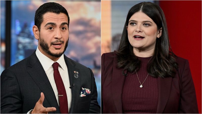 Former Wayne County health official Abdul El-Sayed (left) and U.S. Rep. Haley Stevens debate on Monday, July 27, 2026 on WJBK-TV (Fox 2) in Southfield, Mich. It was their second and final televised debate in the Aug. 4 Democratic U.S. Senate primary election.