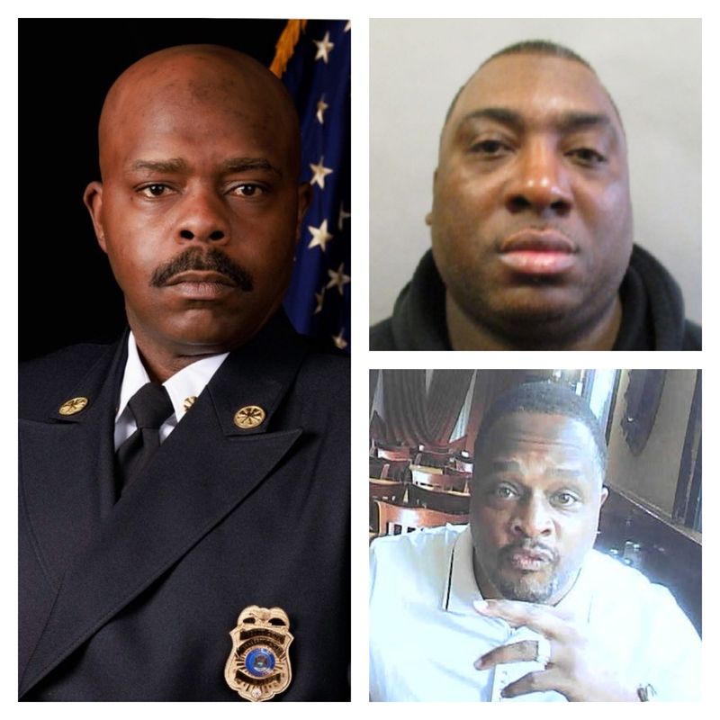 Clockwise from left: Muskegon Heights City Manager Shawnderick Roberson, Javon Brewer and Lakento Smith.