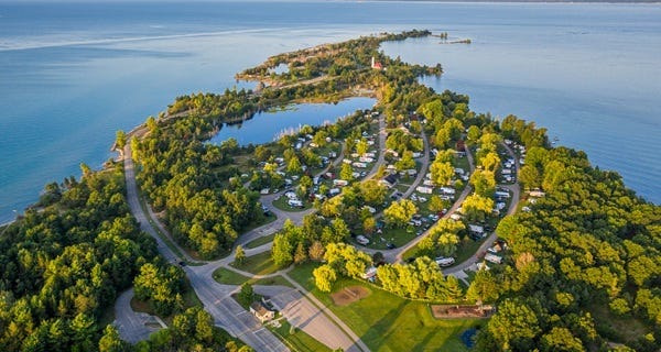 Tawas Point State Park in summer 2019.