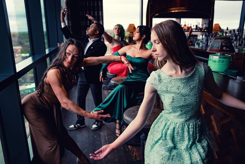 Happendance dancers pose for a promotional photo.