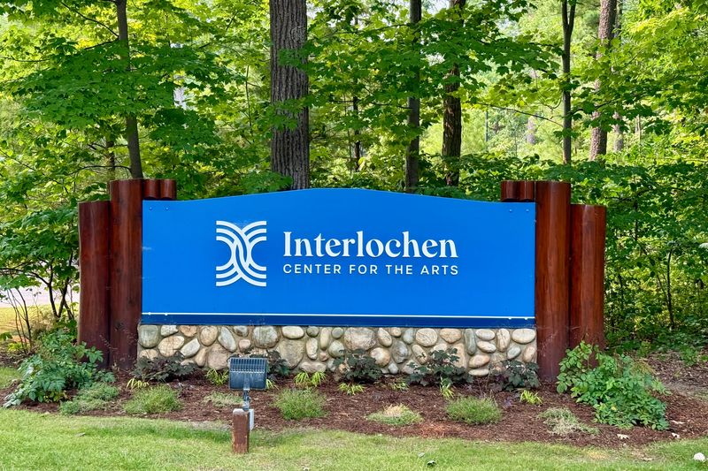 The entrance to Interlochen Center of the Arts in Interlochen in August 2025.