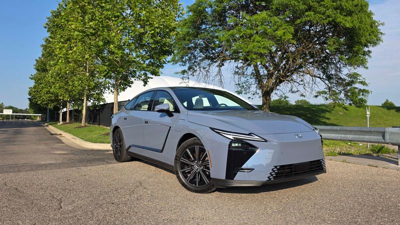 The 2026 Lexus ES 350e is the first EV model offered for the mid-size sedan.