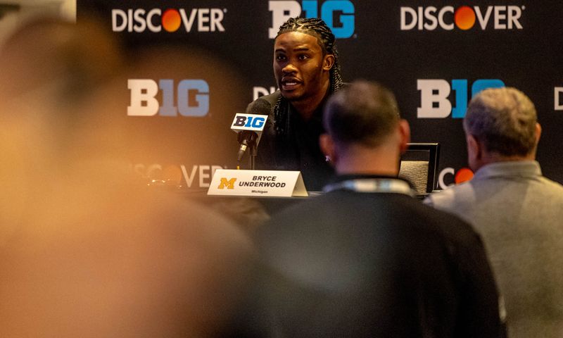 Michigan football quarterback Bryce Underwood at Big Ten media days.