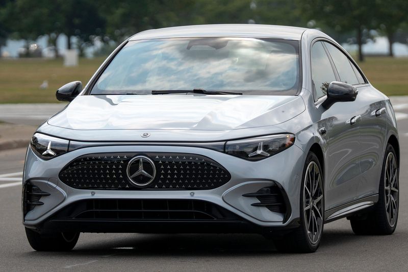 The exterior of a 2027 Mercedes-Benz CLA 250+ is seen on Tuesday, July 28, 2026, in Detroit.