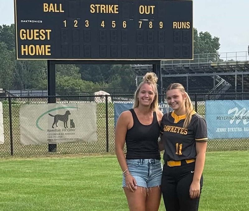 Stephanie (Poll) DeHorn, left, and Braelyn DeHorn are the first multiple generation family sports editor Dan D'Addona has covered as varsity athletes.