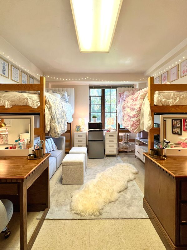 Local content creator Haneen Matt worked on this dorm room for her daughter with Pottery Barn Teen.